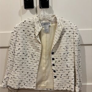 Carlisle Cream and Black Tweed Blazer